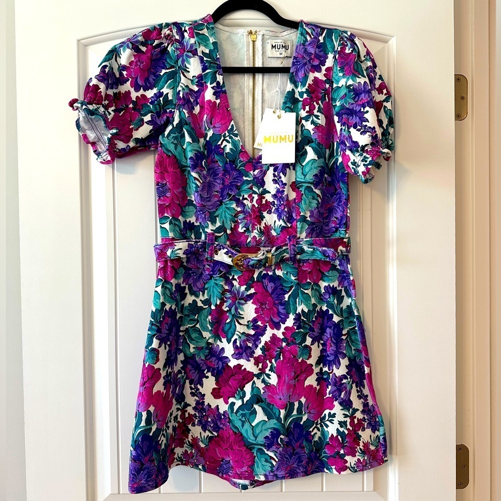 Show me your Mumu Floral V-Neck Dress with tags